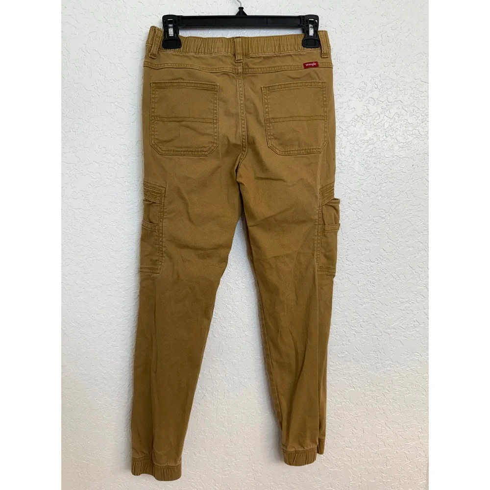 Wrangler Boys Cargo Jogger Pants Tobacco Brown‎ Khaki Size 12 Regular